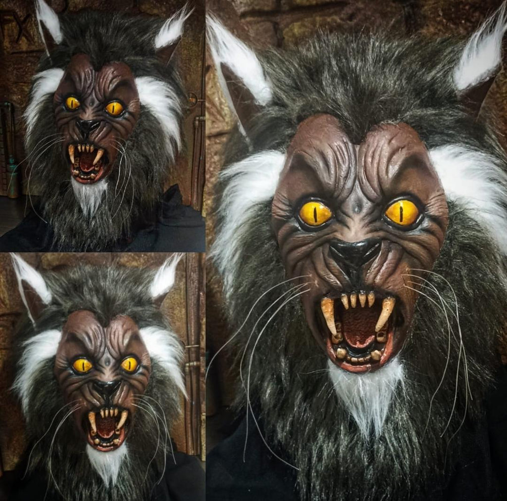 Wolf thriller Michael Jackson latex mask + latex claws, pop, king, movie, cosplay