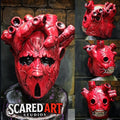 SHIN Anime Dorohedoro Shin Heart Red latex Mask, Cosplay, terror, halloween, cosplay, japon