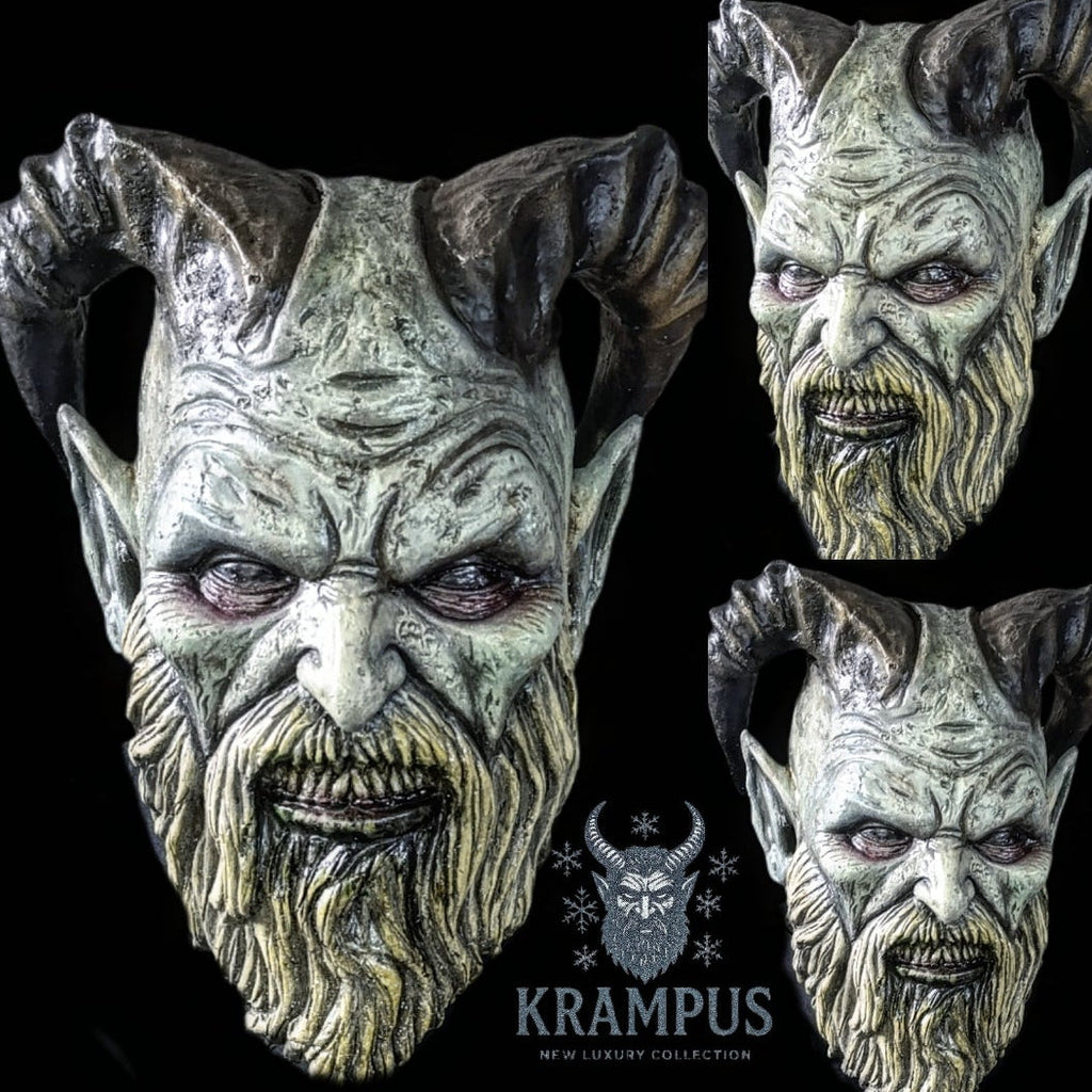 Krampus #2 latex mask , christmas, halloween, terror, cosplay, navidad, greenstmas