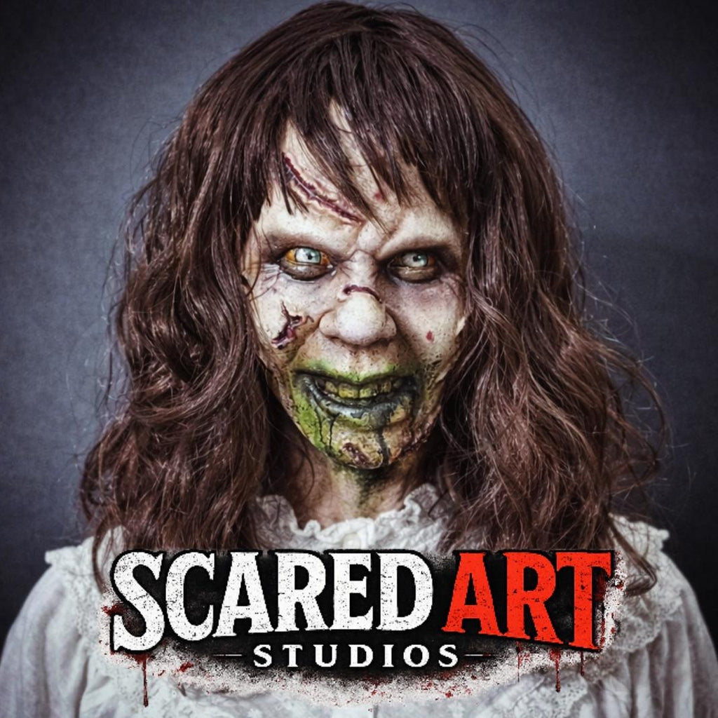 Regan Exorcist latex mask, Regan Mac, movie, MASK, terror, halloween,cosplay, demon, horror, handmade