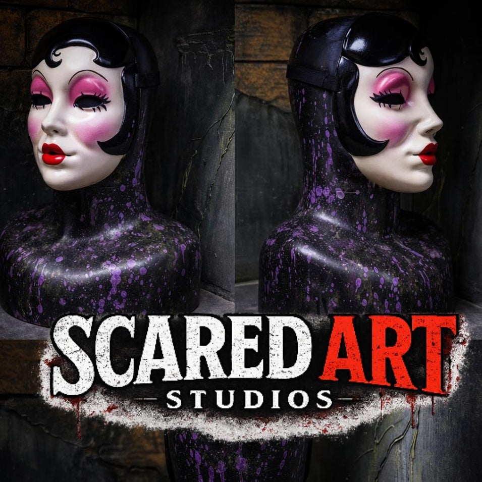 Pin-up latex mask, the strangers, movie, cosplay, halloween (copia)