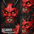 Realistic Devil Latex Mask - Scary Demon Halloween Mask for Adults - Horror Movie Cosplay Costume and Collectible