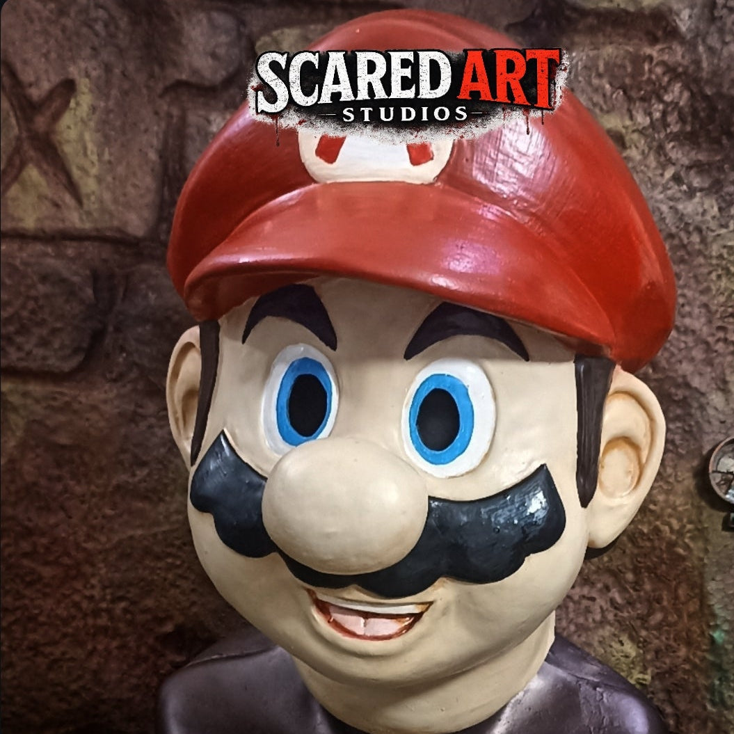 PLUMBER LATEX MASK, VIDEO GAME, CINEMA, MOVIE, COSPLAY, BROTHER